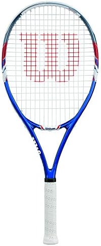 Wilson US Open Adult Recreational Tennis Racket - Grip Size 2 - 4 1/4", Red/White/Blue