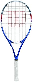 Wilson US Open Strung Tennis Racquet, 4 1/4-Inch, Blue/Gray