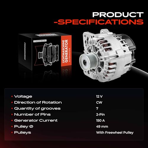 Frankberg Alternator Compatible with Primastar X83 2006-2014 Vivaro E7 J7 F7 2006-2014 Laguna II BG0/1 KG0/1 2005-2007 Trafic II JL FL EL 2006-Today Replace# 8200404459 - Image 3