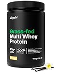 Vilgain Grass-Fed Multi Whey Protein Vanilla 900 g| 3 Protein Sources for Extended Release | Digestive Enzyme Complex | Natural Stevia Sweetened Shake | Low Sugar & Fat | 23g Protein