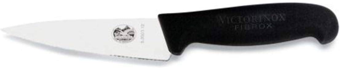 Victorinox Fibrox Pro 5-Inch Chef's Knife with Straight Edge and Black Handle