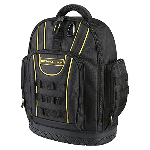 Olympia Tools Tool Backpack, Moulded Waterproof Base, Padded Shoulder Straps, Breathable Padded Back for Comfort by Olympia Tools - Image 5