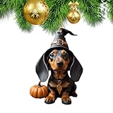 Material de calidad: Pieza temática Halloween perro con acrílico seguro y diseño ecológico. Elimina olores mientras aporta decorativo saludable para enriquecer espacios habitables o interiores de vehículos con total garantía.