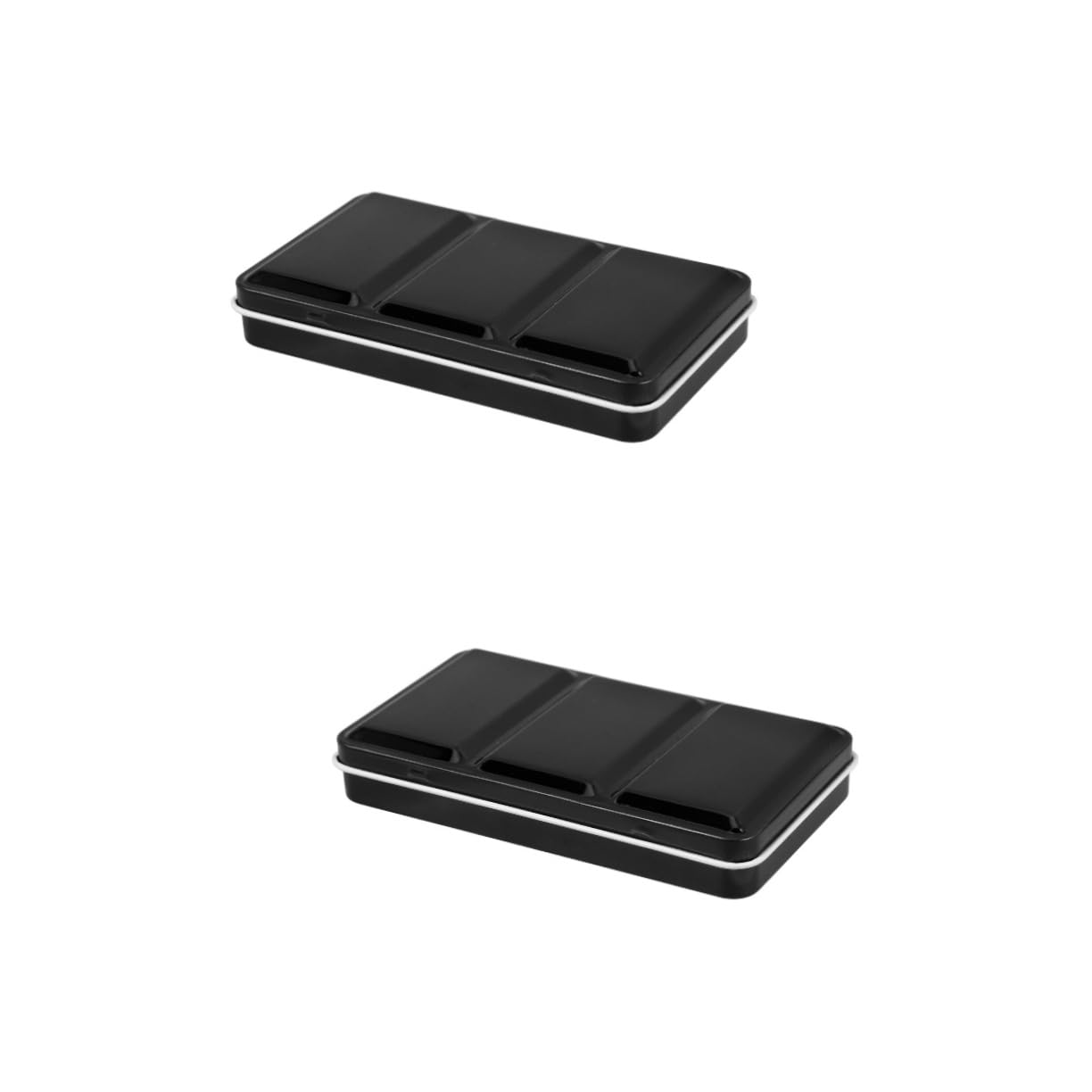 Operitacx 2 Piezas caja de pintura de acuarela caja de pintura portátil caja de pintura para óleo paletas de acuarela de bolsillo lata de media cacerola de acuarela paleta de acuarela vacía