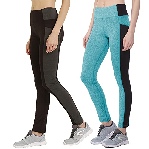 Image of CHKOKKO Women's High Rise Yoga Track Pants Stretchable Sports Tight