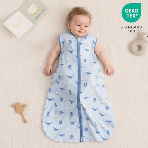 Image of PHF 100% Organic Cotton Baby Sleep Sack 18-24 Months Fish Bubble X-Large