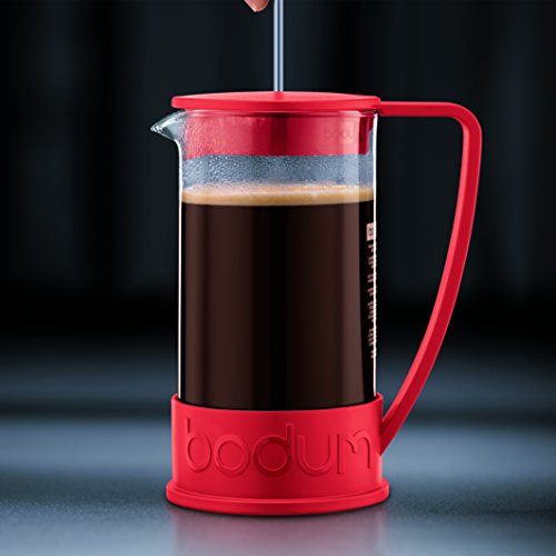 Bodum Brazil French Press 1-Liter 8-Cup Coffee Maker, 34-Ounce, Red Bodum Brazil French Press 1-Liter 8-Cup Coffee Maker, 34-Ounce, Red