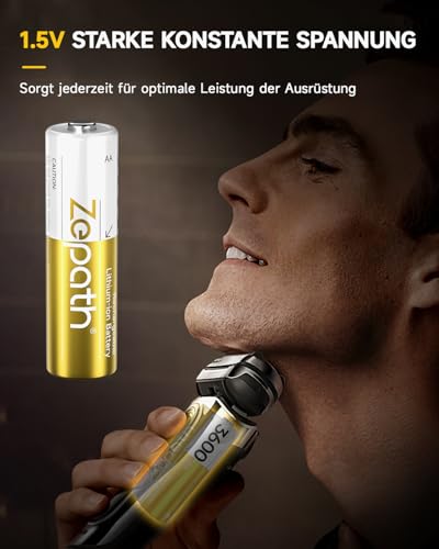 Zepath 4 x AA Lithium Akkus, Wiederaufladbare 1.5V Li-ion 3600mWh Batterien haben einen konstanten Spannungsausgang – Ansicht 2