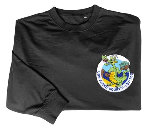 Lst 762 uss floyd county tank landing ship insignia embroidered shirt Black2