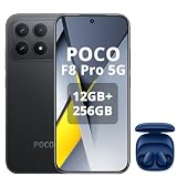XIAOMI POCO F8 Pro 5G-Smartphone da 12+256GB,Tripla fotocamera da 50MP con OIS,Display AMOLED da 6,59” 120Hz,Snapdragon 8 Elite, Hypercharge 100W, Nero,incluso cuffie smart incluse blu