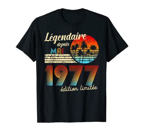 Cumpleaños Nacidos En Legendario Desde Regalo Mayo 1977 Camiseta
