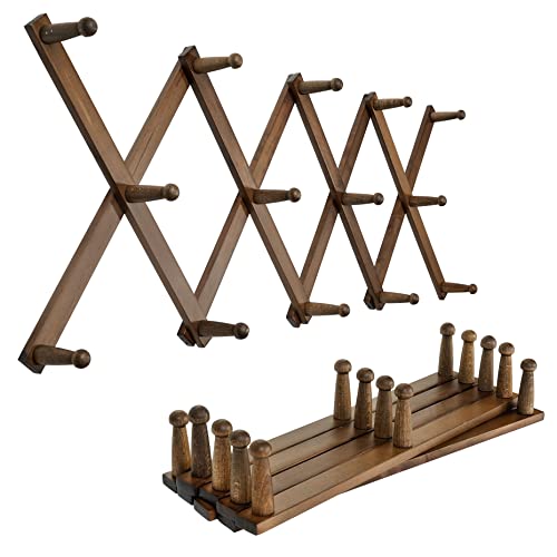 SKOLOO Hat Rack for Wall with 14 Hooks, Pack of