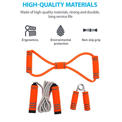 BESPORTBLE Equipamento de fitness físico portátil, corda de pular, corda antiderrapante de espuma pa