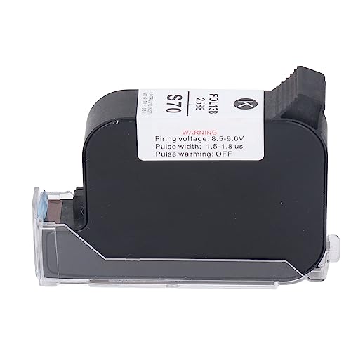 Fockety Handheld Printer Ink Cartridge, Quick Dry Ink Cartridge, Portable Handheld Inkjet Printer Ink Cartridge for 12.7mm Printer, for Label, Date, Barcode, Logo, Qrcode, Batch Number