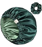 Tie Band Double Layer Butter Satin Bonnet Silk Sleep Cap Silky - View #9