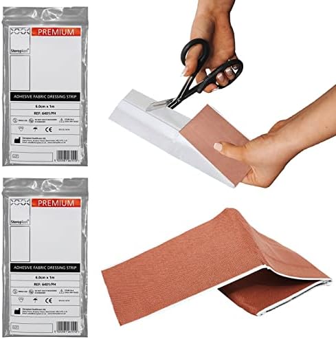 Steroplast Premium Fabric Cut to Size Adhesive First Aid Plaster Strip Dressing, 4cm x 1m (1 Strip)