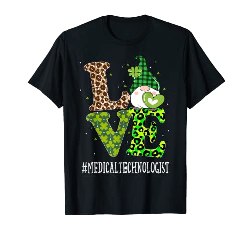 Doctor Technologist Love St Patricks Day Gnomo Leopardo Camiseta