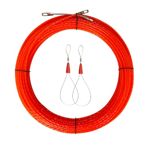 15M Wire Puller Cable Pulling Rod Fish Cable Fastener Wire Puller Orange