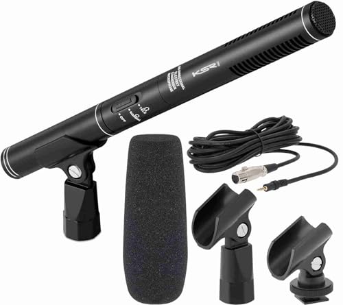 Microfone shotgun boom Condensador Ultracardióide Ksr Kt81
