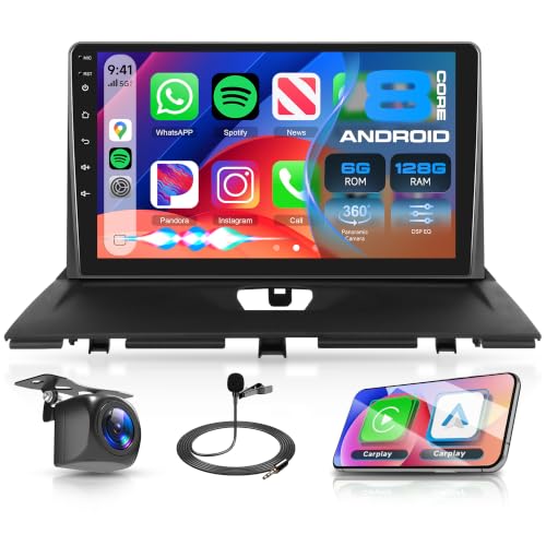 Rimoody 8 Core 6G+128G Android Radio Coche para Peugeot Expert/Citroen Jumpy/Fiat Scudo 2007-2016/Toyota Proace 2013-2016 Carplay Android Auto GPS WiFi 360° Panorámica, 9" Radio Bluetooth FM/RDS/DSP
