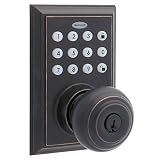 Honeywell Safes & Door Locks BLE Electronic Entry Knob with Keypad, Square Faceplate, Oil Rubbed Bro