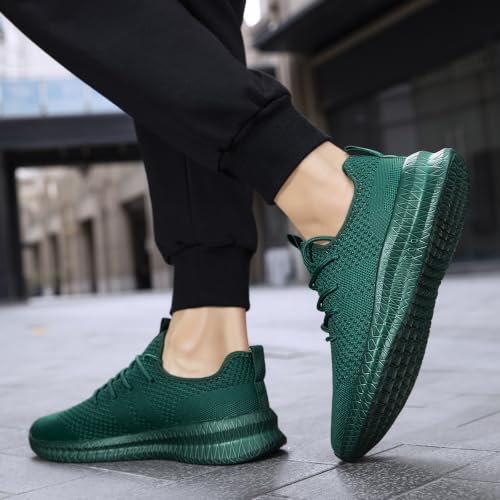Image of DLWKIPV Mens Walking Running Shoes Slip On Anthletic Workout Sneakers Sport Lace Up Casual Work Gym Outdoors Lightweight Breathable Knitted Mesh