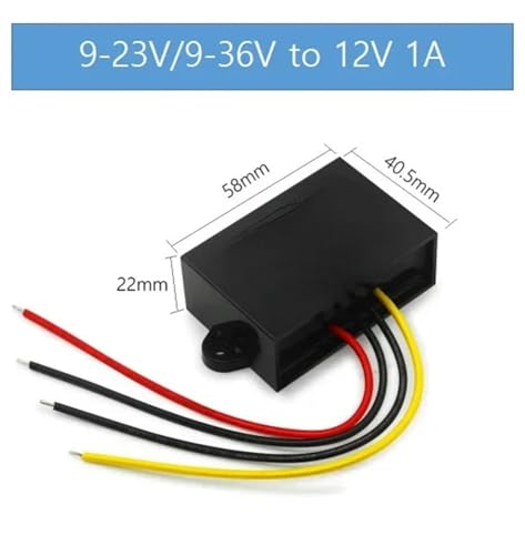 Convertidor CC/CC elevador reductor de voltaje 9-36V a 12V y 24V 3