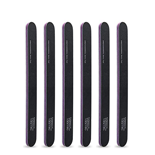 6 PCS Lime à Ongles Double Face 100/180 Professionnelles, Ensemble de Pédicure peut être Réutilisé Plusieurs Fois,Limes de Ponçage pour Ongles Acryliques pour Manucure Cosmétique