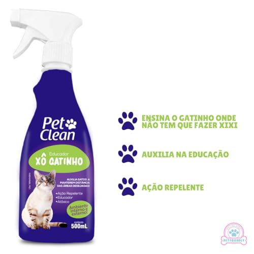 Educador Para Gatos Xô Gatinho 500ML (Roxo, 26cm)