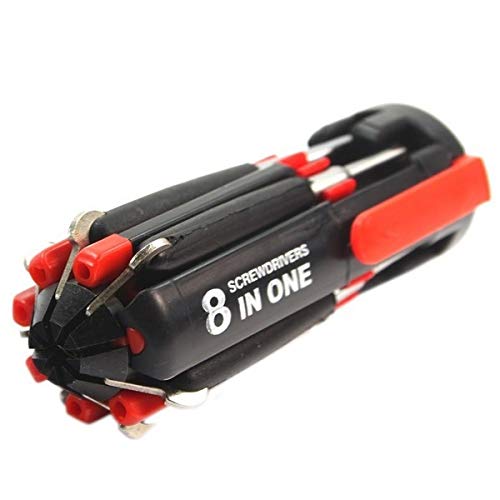 Saleshop365® Foldable 8 in 1 Screwdriver Kit with 6 LED Light Torch (Red and Black) (B0841NLKLV) Amazon Price History, Amazon Price Tracker