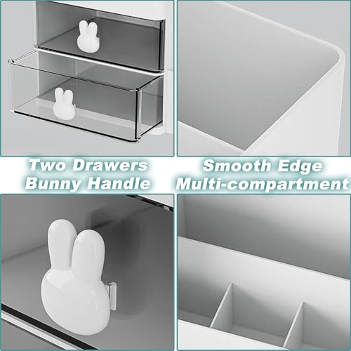 Boîte de rangement de bureau multi-compartiments pour cosmétiques - 8