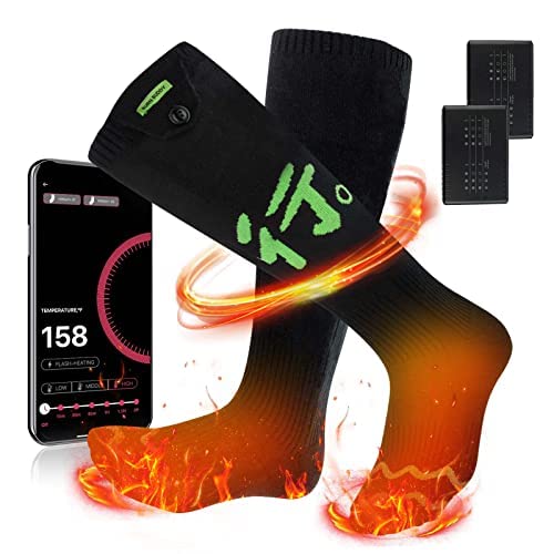 Heated Socks for Men Women,Rechargeable Heated Socks with 4 Heating Level,Battery Heated Socks Washable Electric Socks for Men Skiing Hunting Camping