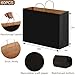 OUTUXED 60pcs 16x6x12 Inch Black Paper Bags with Handles, Kraft Large Paper Gift Bags for Business, Merchandise, Gifts, Shopping, Retail Stores, Birthday Party