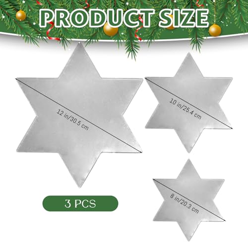 Modèles d'étoiles 3PSC acrylique résolvant vos coupes complexes de patchwork DIY de Noël - 6