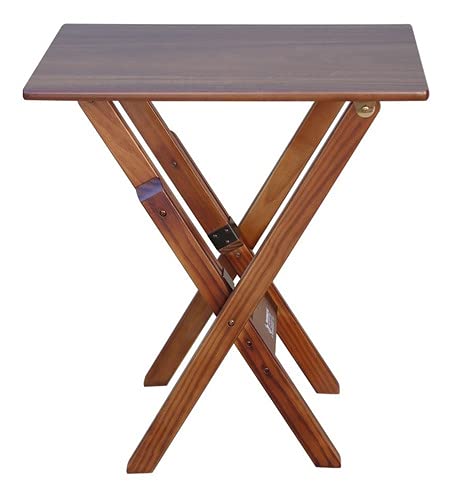 CONJUNTO DE MESA DOBRÁVEL MADEIRA 110X70 COM 6 CADEIRAS E MESA AUXILIAR IMBUIA - TARIMATÃ