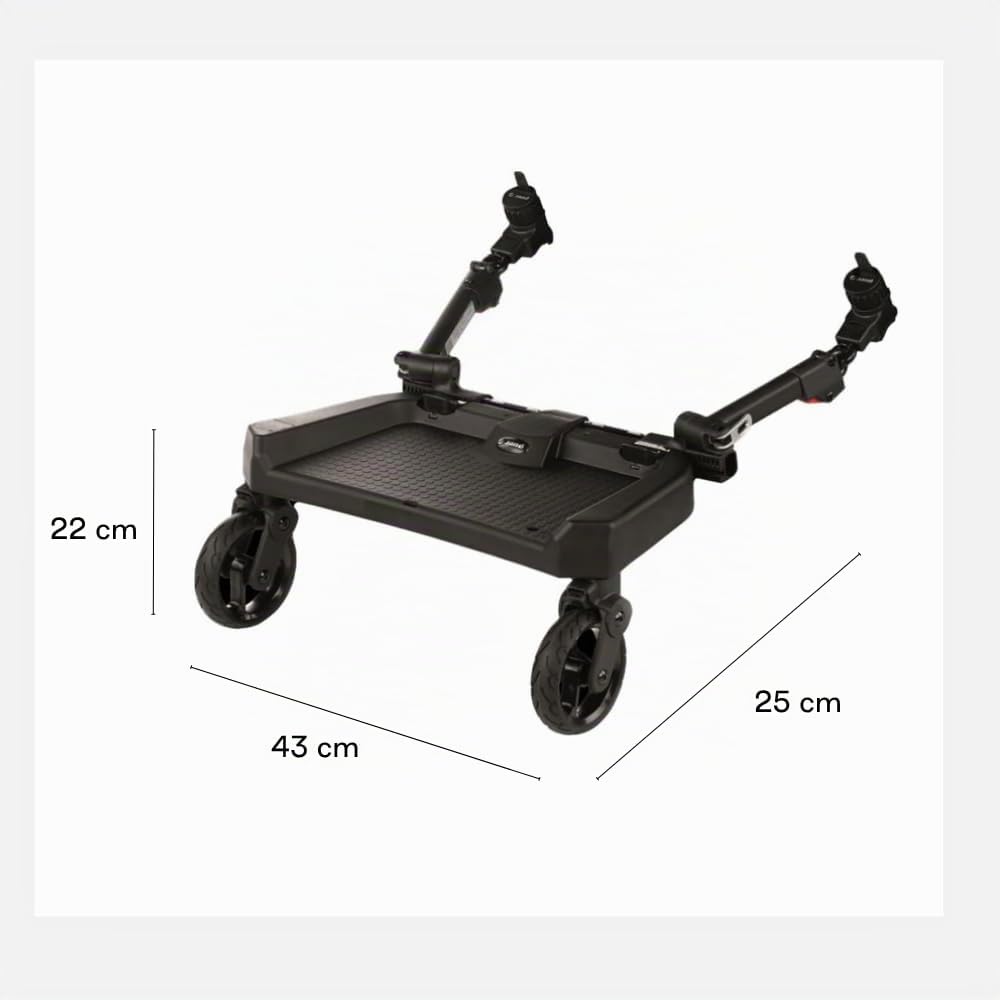 Jané Go Up Pedana Universale Per Passeggini, Per Secondo Bambino, Antiscivolo, 75 x 54 x 45 cm, 1 Kg, 4, 512 milliliters, 1 kilograms, 0, 1