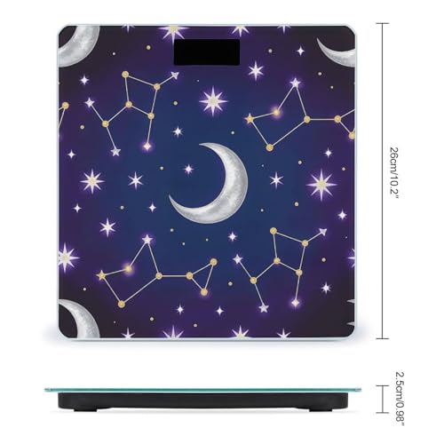 Báscula digital de baño con patrón celestial miniatura 2