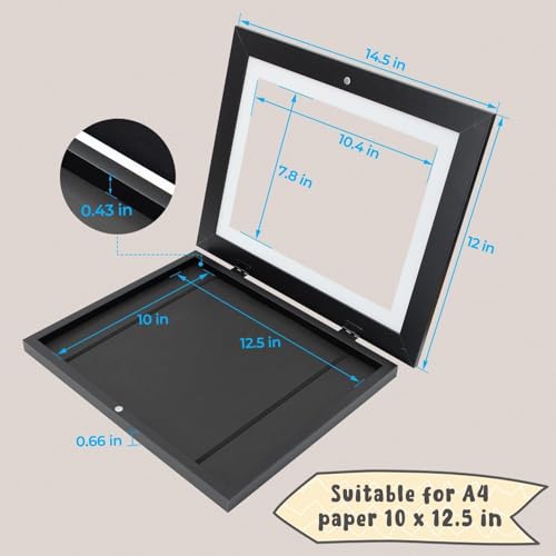 Golden State Art, 10x12.5 Kids Art Frames, Front-Opening Picture Frame Great for Kids Drawings, Artworks, Children Art Projects, Schoolwork, Home or Office (Black Set of 2) - Thumbnail 3