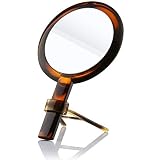 Beautifive Hand Mirror, Hand Held Vanity Mirror with Adjustable Handle，1x/12x Magnifying Double Sid