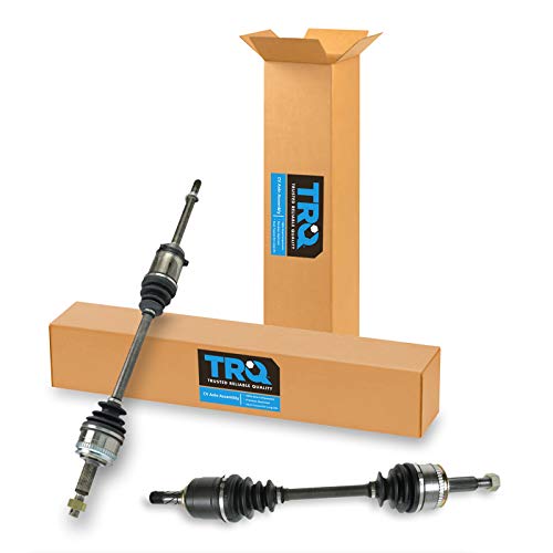 Image of TRQ Front Driver and Passenger Side CV Axle Assembly Set Neoprene Boots Moly Greased Compatible with 1993-2002 Nissan Quest Mercury Villager