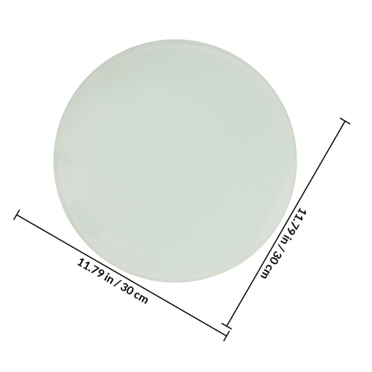 VOSAREA Planche à Découper Ronde Verre Trempé Planche de Cuisine Résistante Chaleur Plateau de Découpe Multifonctionnel pour Légumes Viande et Fruits Surface Facile à Nettoyer