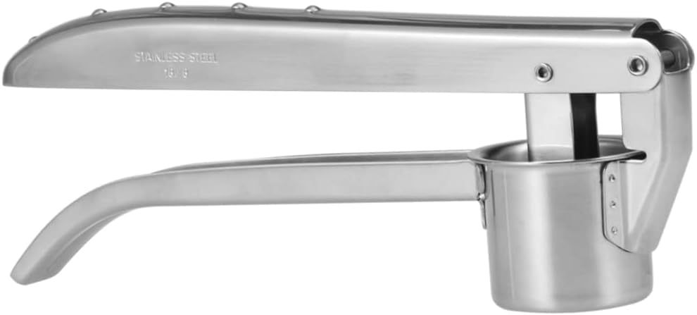Garlic Press Garlic Ricer Ginger Crusher Easy Cleaning Stainless Steel Long Handle