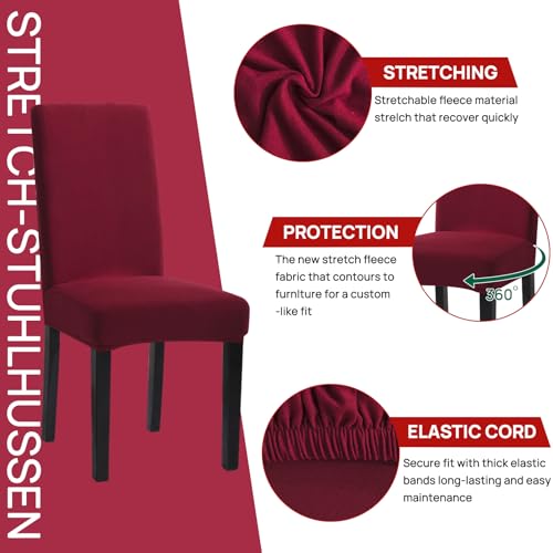 Chair Covers 2 Red ,Stretch Dining Chair Covers - Image 3