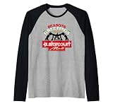 Stranger Things Christmas Seasons Saludos Starcourt Mall Camiseta Manga Raglan