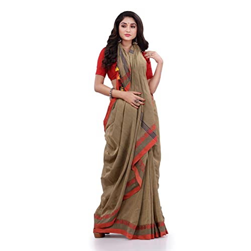 Image of dB DESH BIDESH Women`s cotton saree for woman handloom cotton georgette silk party, wear latest, loveria new, collection farewell soft mulmul linen cotton sarees for women with unstitched blouse