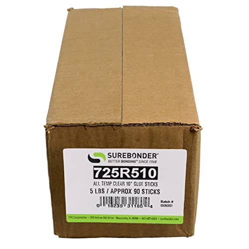 Surebonder 725R510 10-Inch All Temperature Glue Sticks, 90 Pieces #TOP2