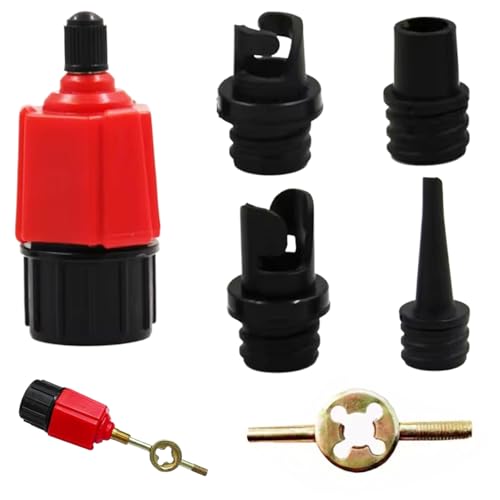 Heidouse Air Pump Adapter for Inflatables, Paddle Board Pump Adapter with 4 Converter for Stand Up Paddle Board/Inflatable Rowing Boat/Kayak