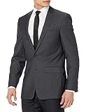 DKNY Men's Mole Hair Suit Separate Jacket, Charcoal, 36 Regular