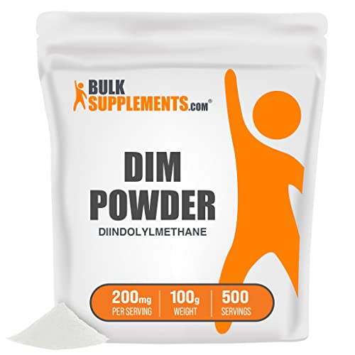 BulkSupplements.com Diindolylmethane Powder - DIM Supplement for Men - DIM Supplement for Women - Hormone Balance Supplements - DIM 200mg Powder (100 Grams - 3.5 oz)