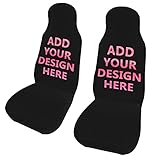 Custom Car Seat Covers Set of 2 Personalized Seat Covers for Cars Add Your Photos Text Image Front...